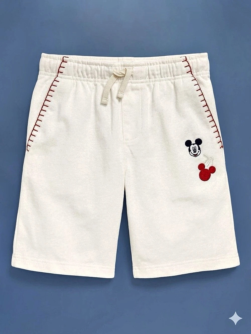 Disney Mickey Mouse Linen-Blend Shorts White Boys XL NWT Y2K Streetwear Old Navy